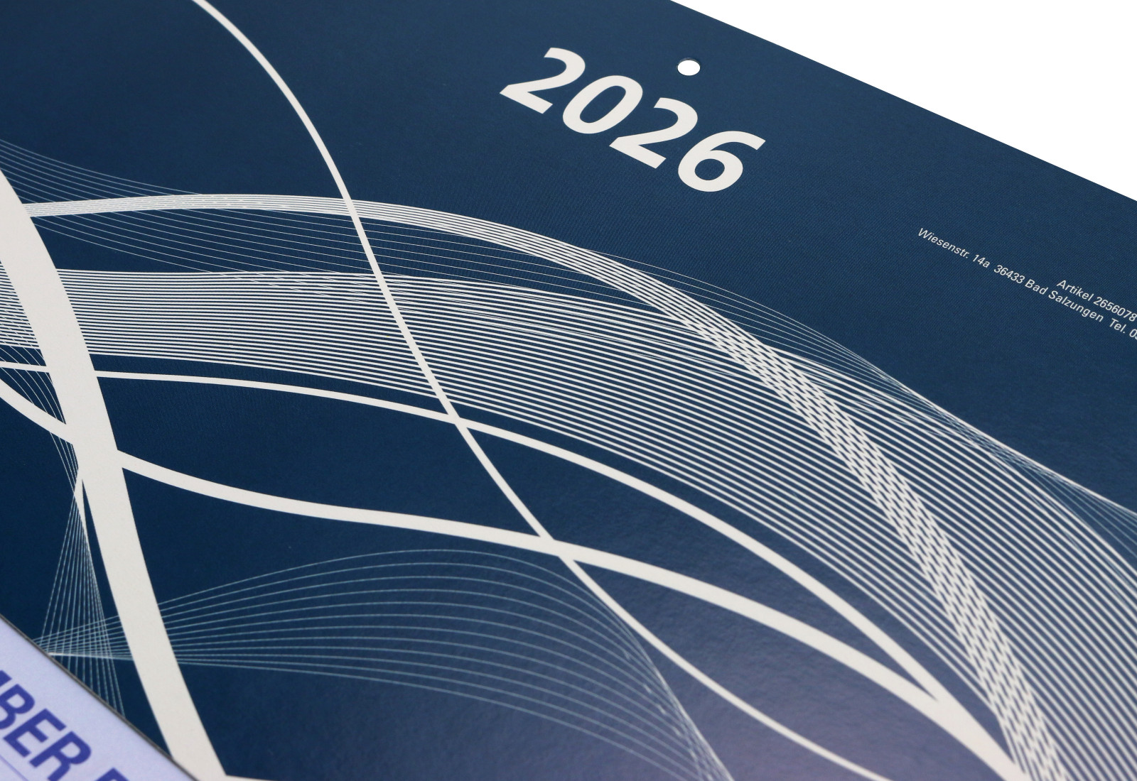 Der blaue 4-Monatskalender Kompakt 2026  mit Aufhängelochung