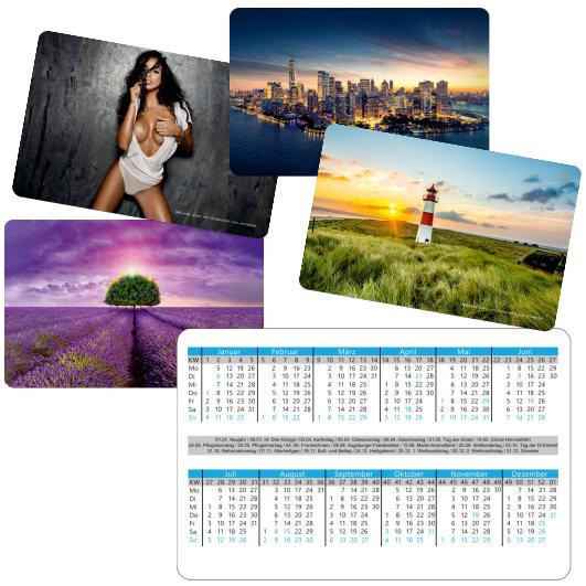 10xMInikalender 2026 mit verschiedenen Designs