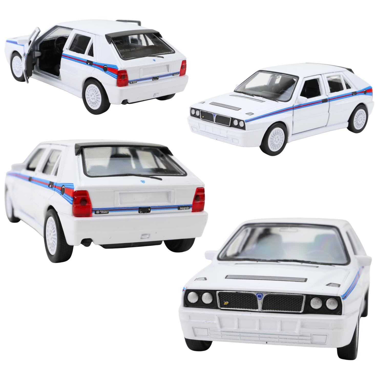 Modellauto Lancia Delta HF in verschiedenen Ansichten