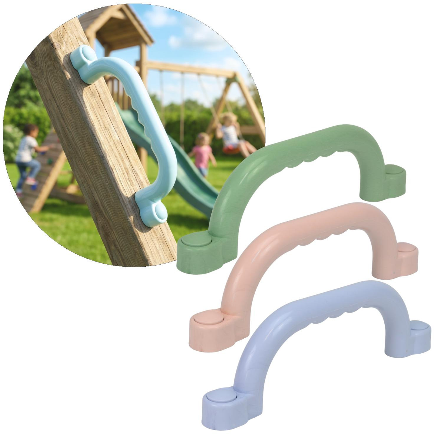 2er Set Handgriff in verschiedenen Pastelltönen zum Befestigen an Holzelementen