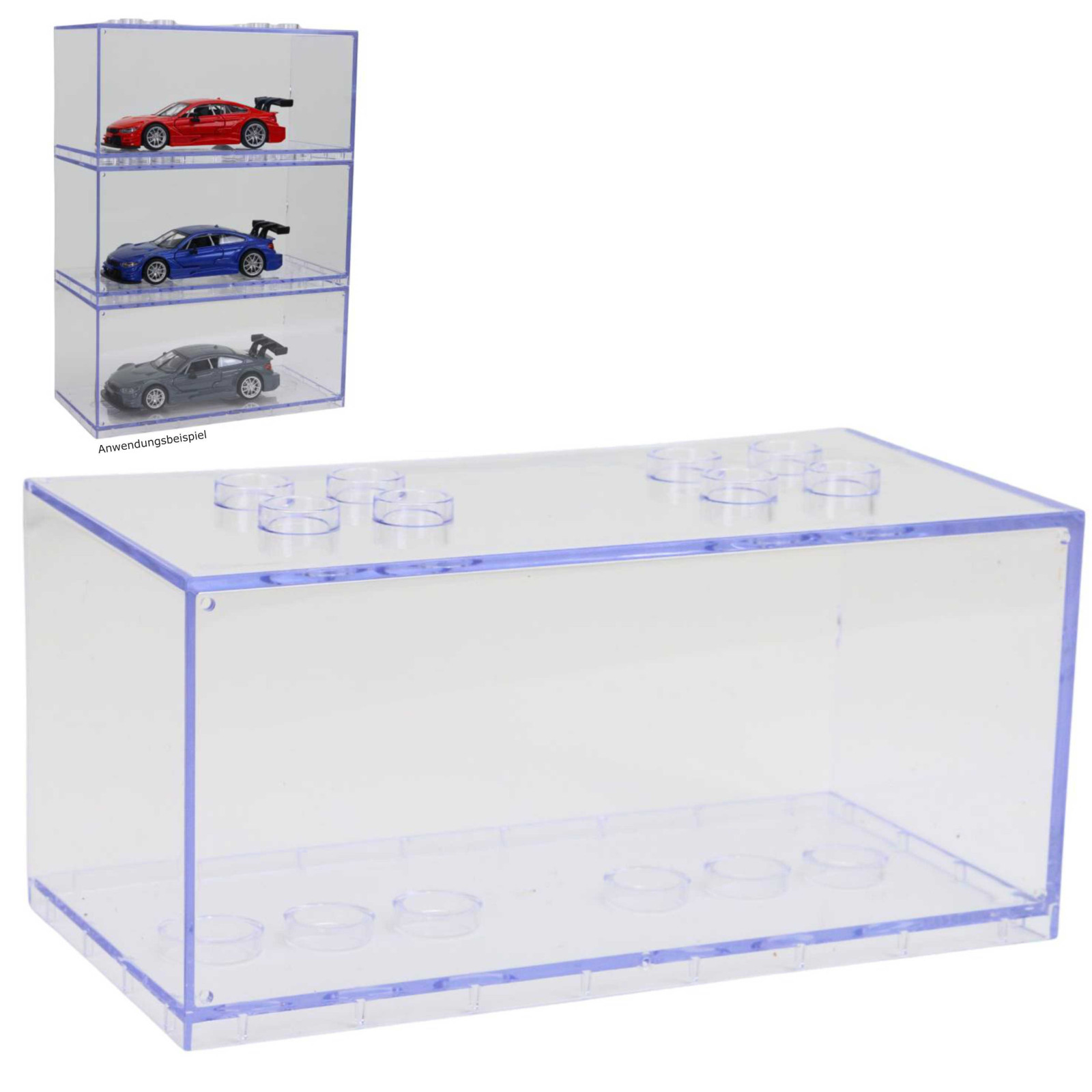 Vitrine für Modellautos aus Acrylglas- stapelbar